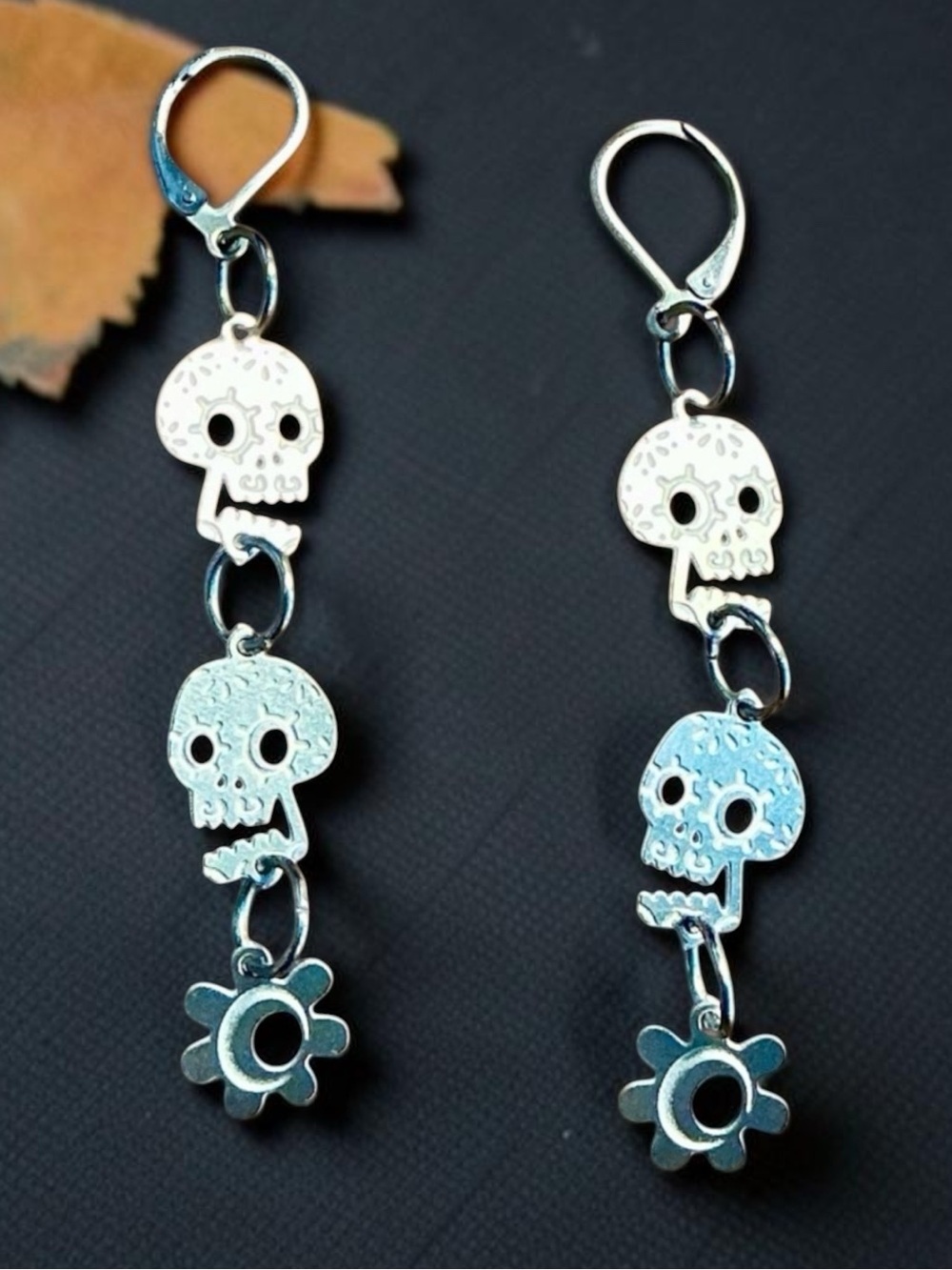 🆕 Sugar Skulls Laser Etched Earrings